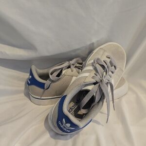 Adidas Campus Vulc Shoes Kid's Size 5 Grey Blue Athletic Casual Sneakers